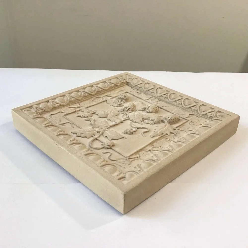 Decorative Cream Strawberry Relief Wall Tile - Unbranded